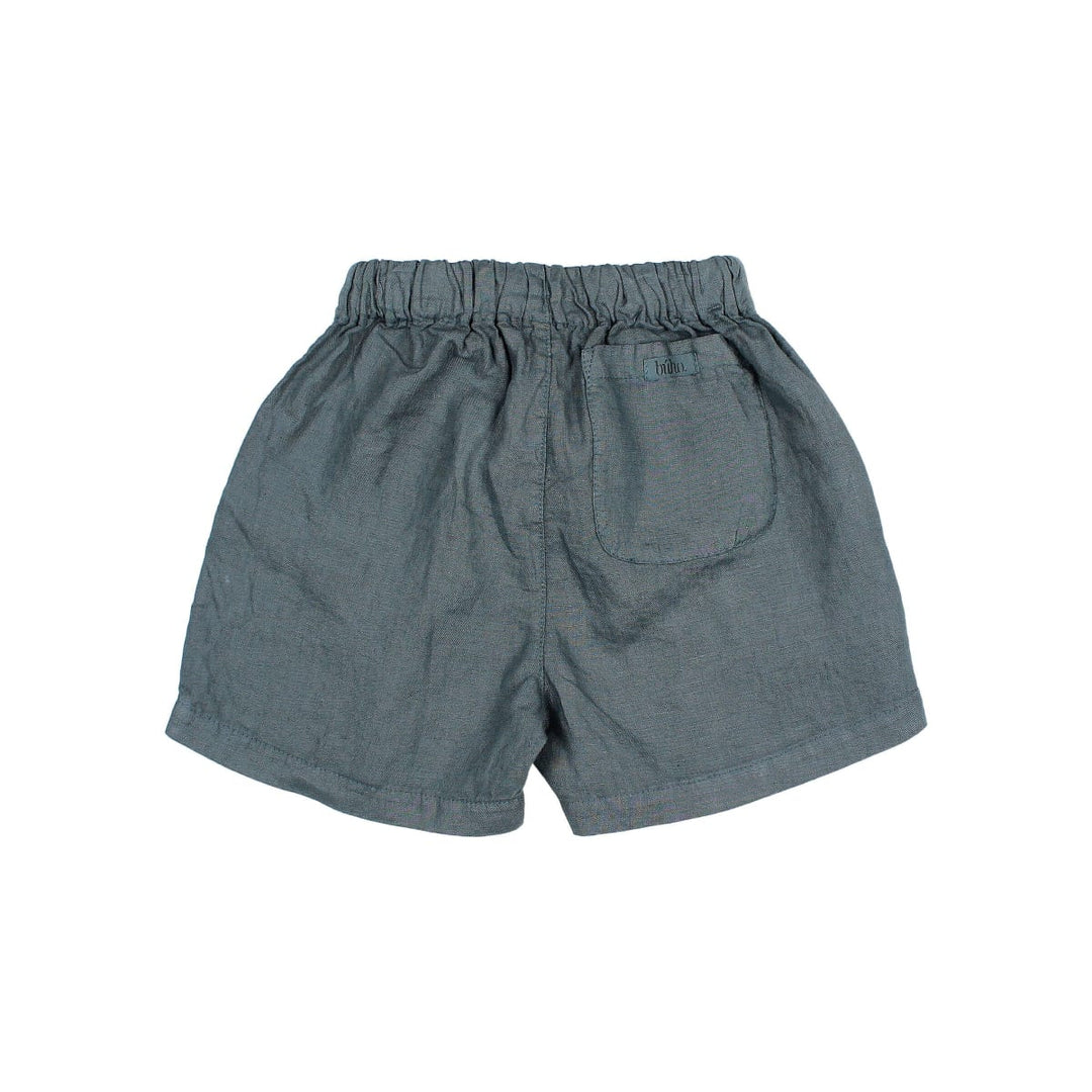 Linen Bermuda Blue Teal