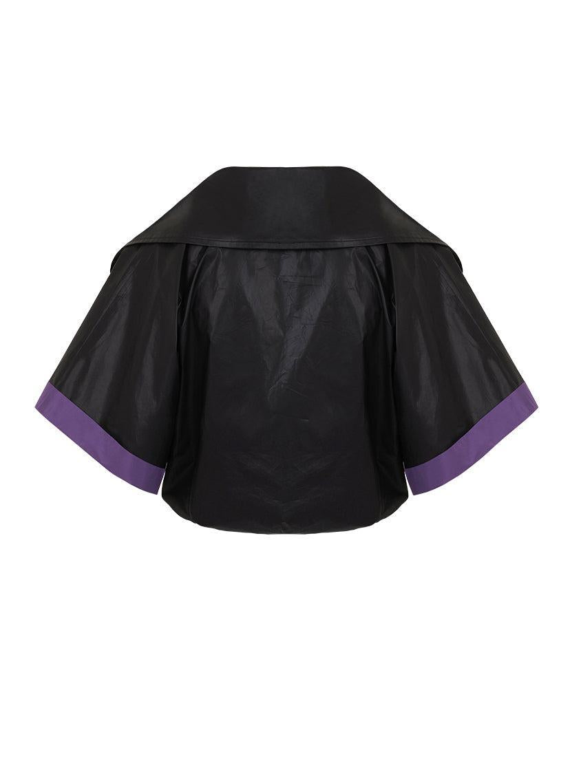 Wide Collar Jacket - Black