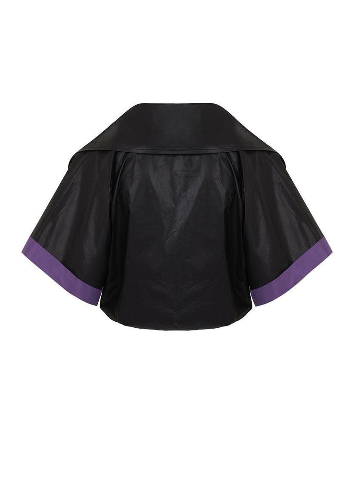 Wide Collar Jacket - Black