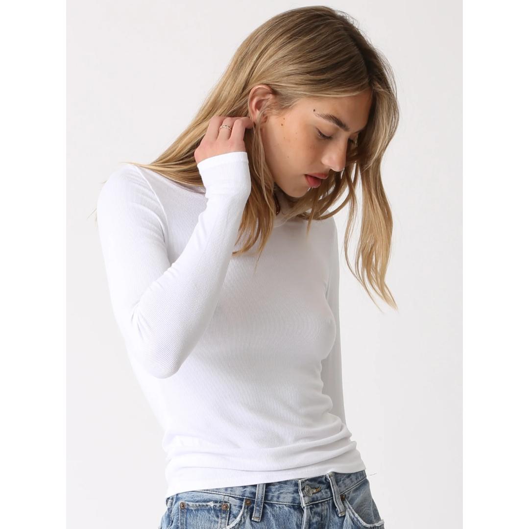 Olivia Rib Top - White