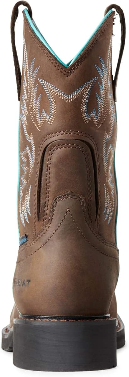 Krista Waterproof Steel Toe Work Boot - Dark Brown