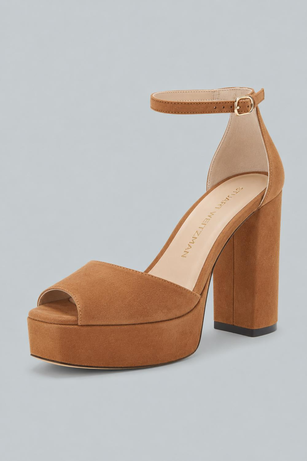 Sabrina Ankle-Strap Platform - Toasted Almond - 6 - Heels