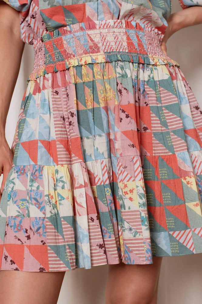 Sadie Skirt - Pastel Geo - Skirt