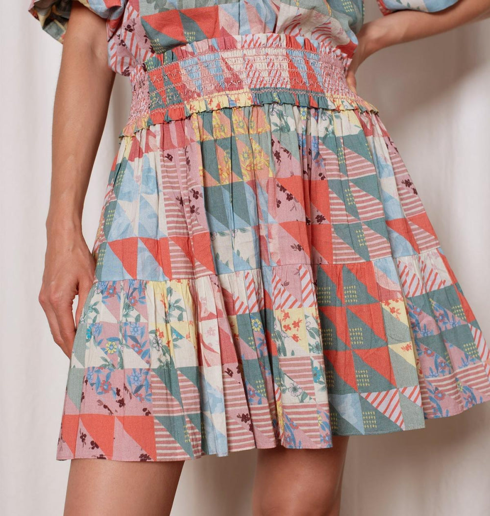 Sadie Skirt - Pastel Geo - Skirt