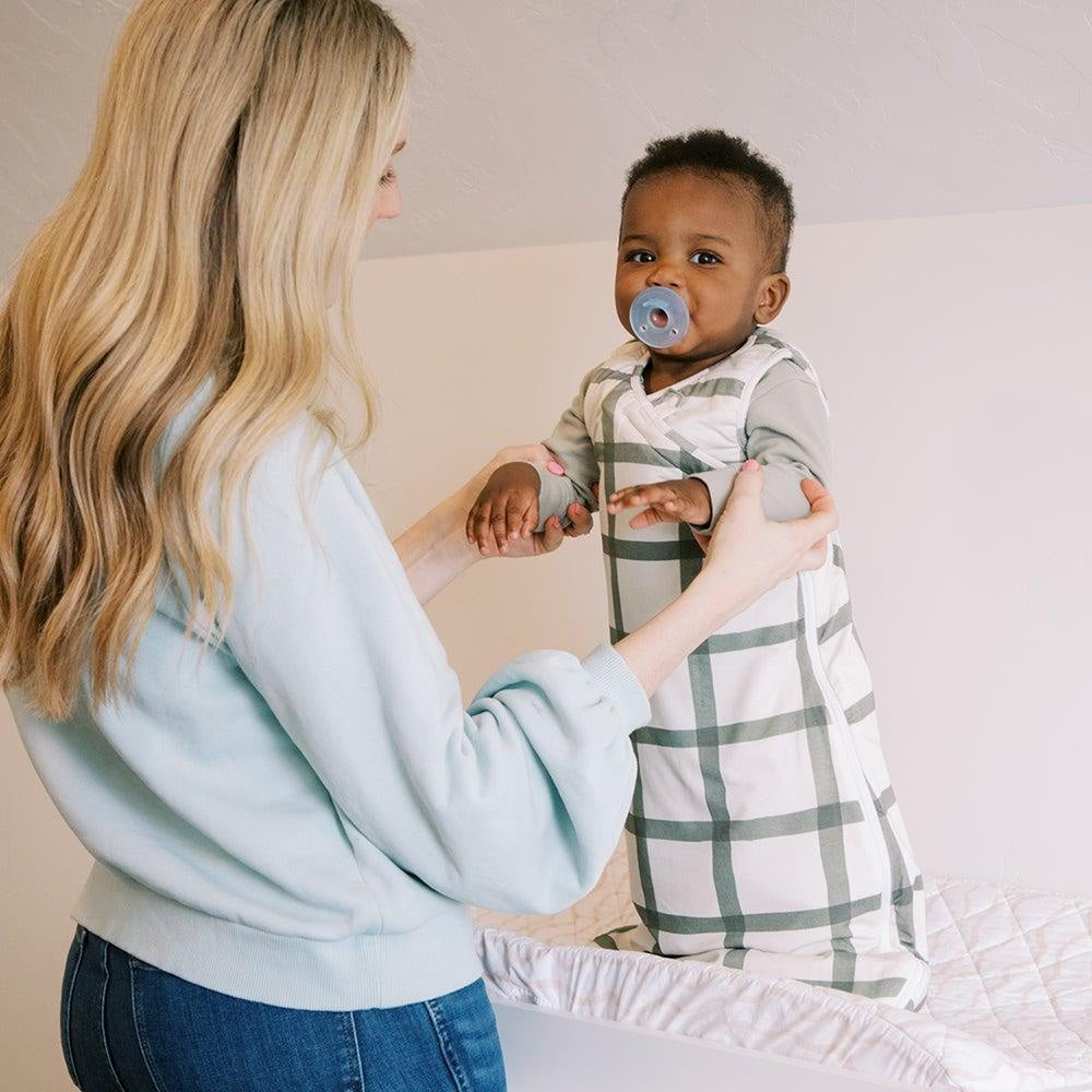 Sage Windowpane Blanket Sleeper - Swaddle - Baby