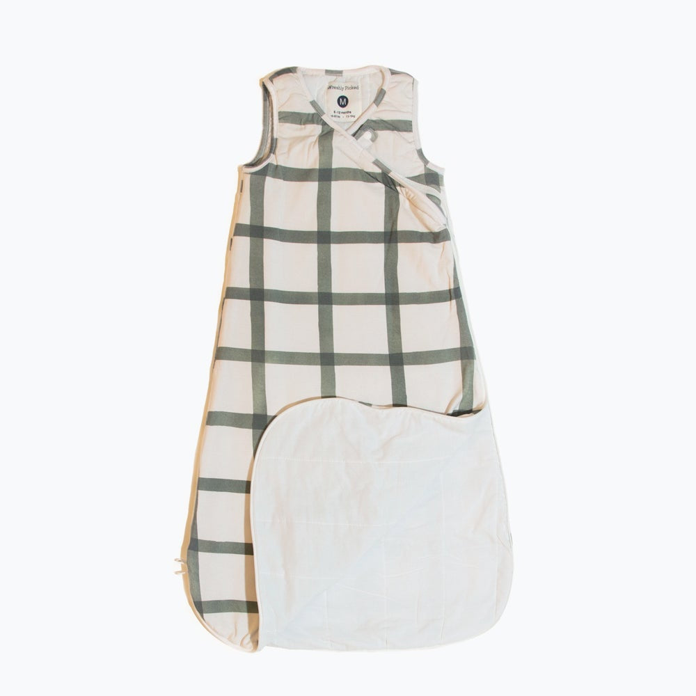 Sage Windowpane Blanket Sleeper - Swaddle - Baby