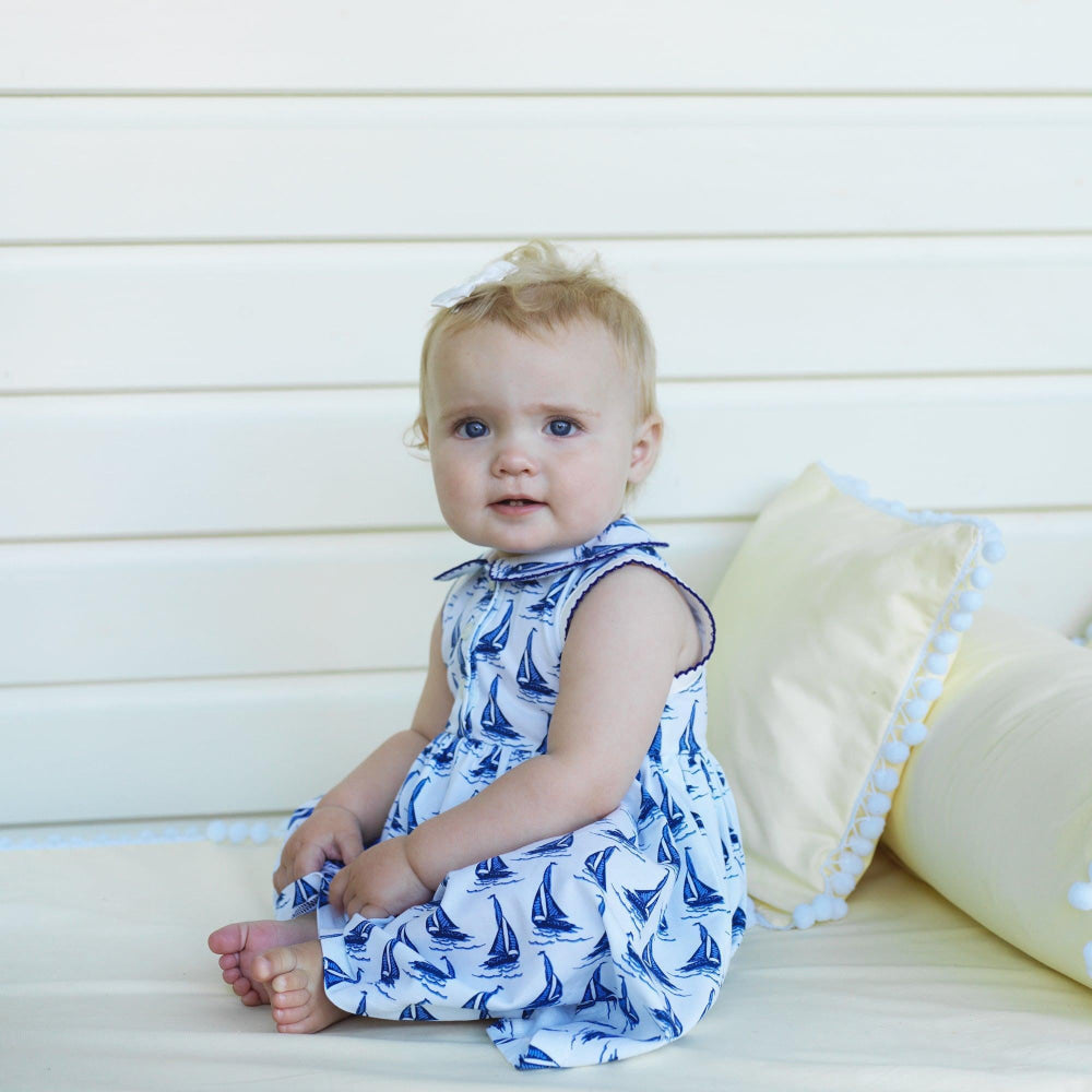 Sailboat Jersey Dress - 2y - Dresses