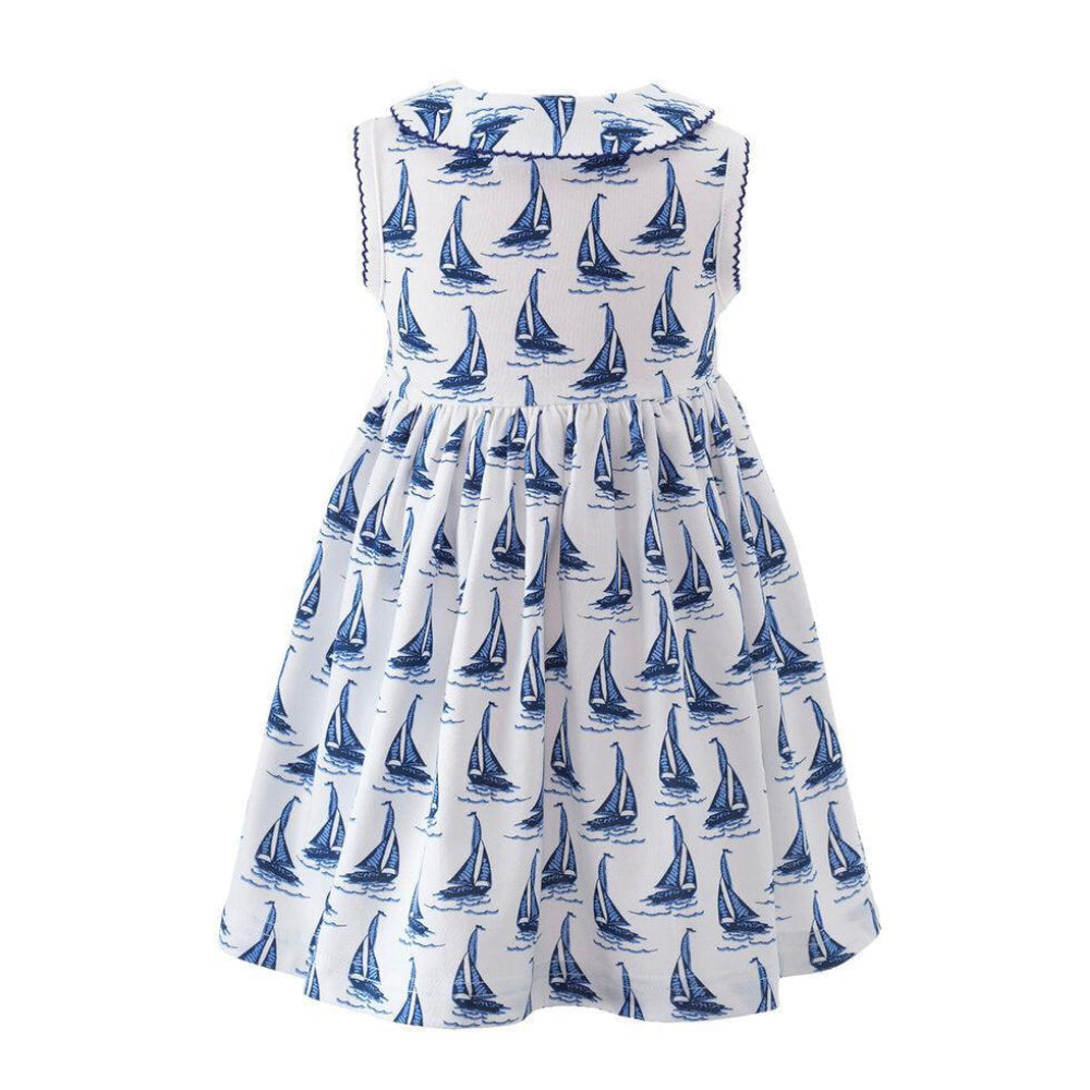 Sailboat Jersey Dress - 2y - Dresses