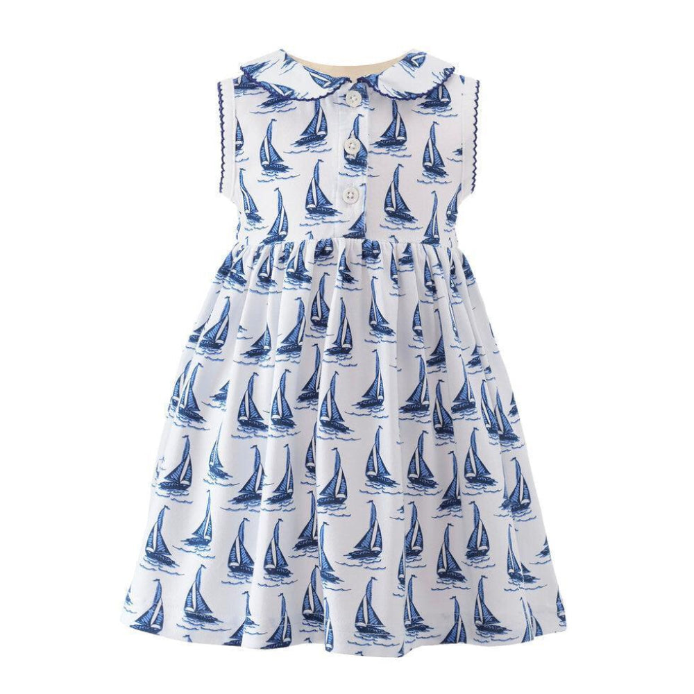 Sailboat Jersey Dress - 2y - Dresses