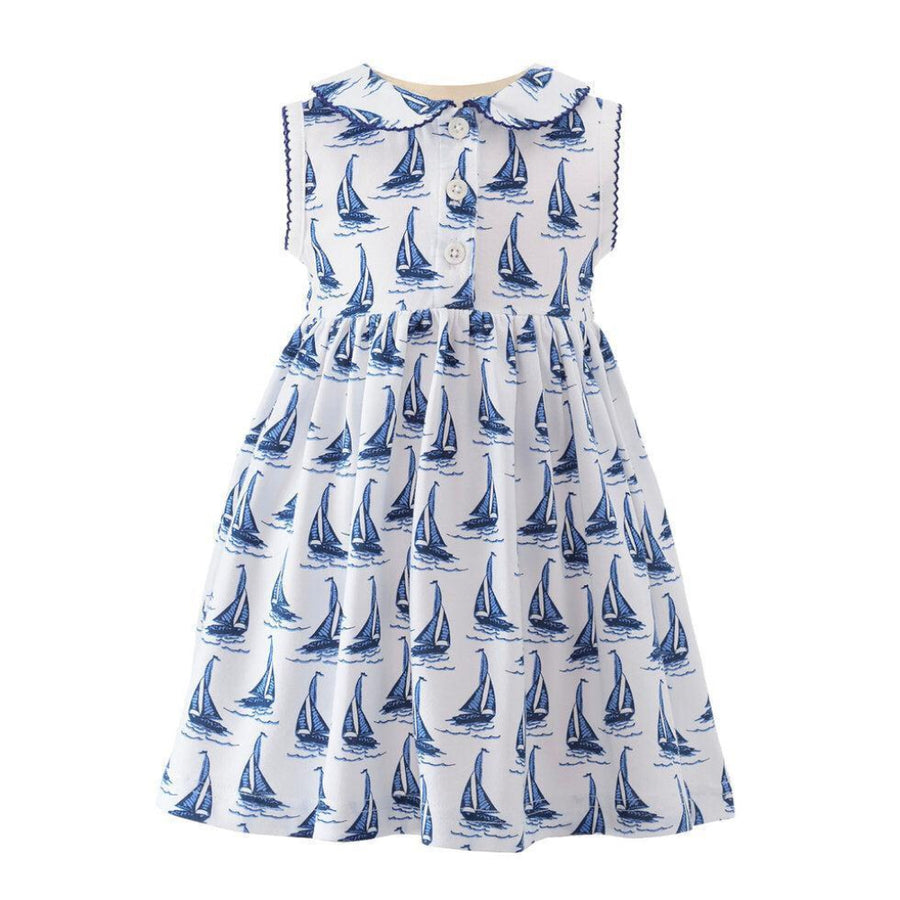 Sailboat Jersey Dress - 2y - Dresses