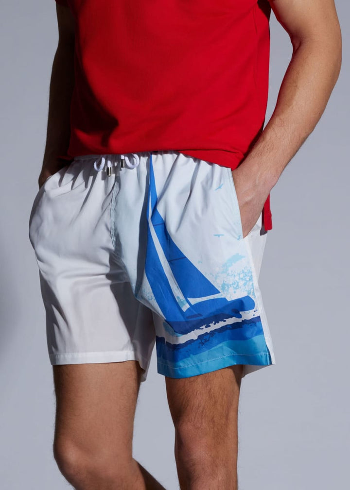 Sailboat Swim Trunk - Solid - XXL (46) - Swim Trunk