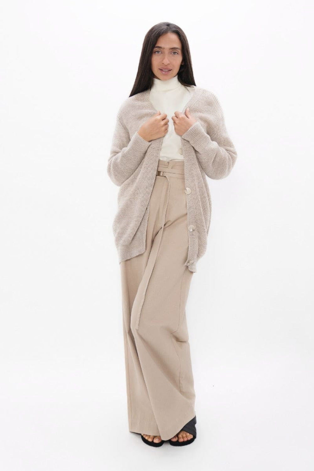 Salzburg Cocoon Cardigan - Sand Marl - Cardigan
