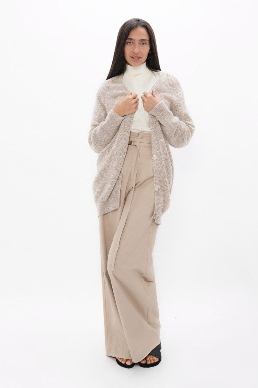 Salzburg Cocoon Cardigan - Sand Marl - Cardigan