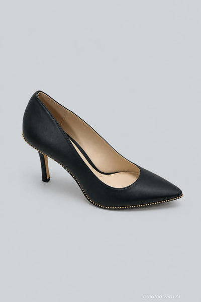 Samantha Leather Pumps - Black - 6.5M - Heels