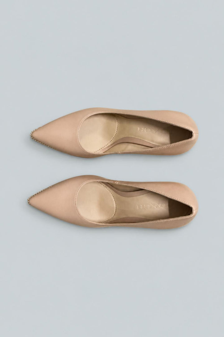 Samantha Leather Pumps High Women’s Heels - Pale Blush - 5.5 M - Heels