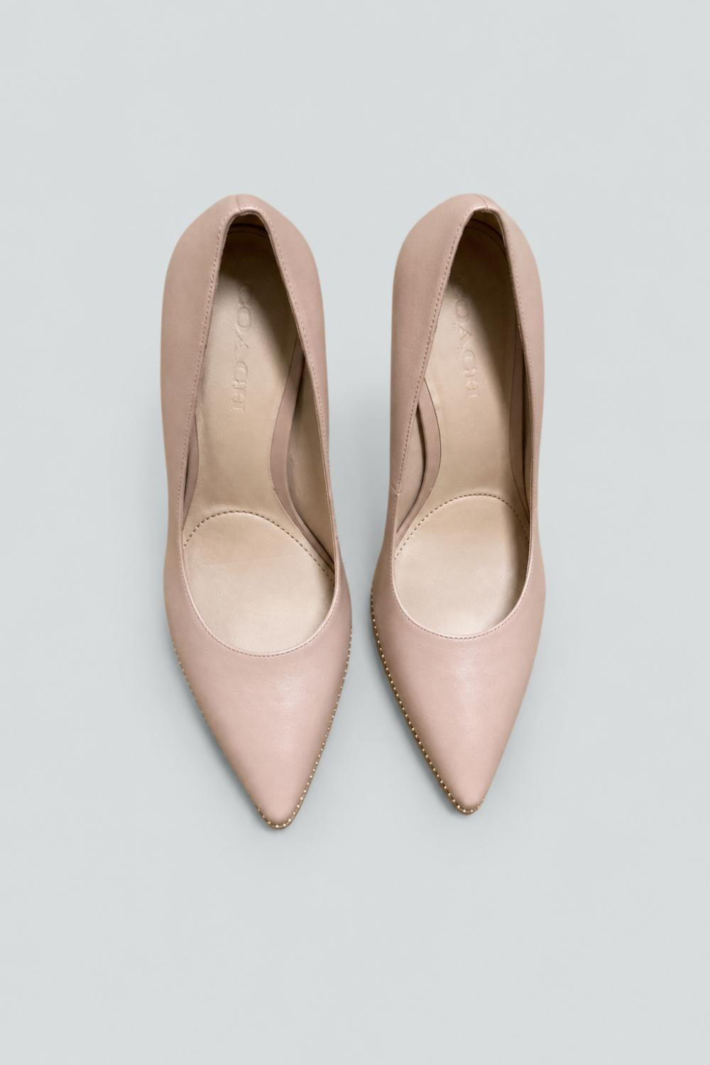Samantha Leather Pumps - Pale Blush - Heels
