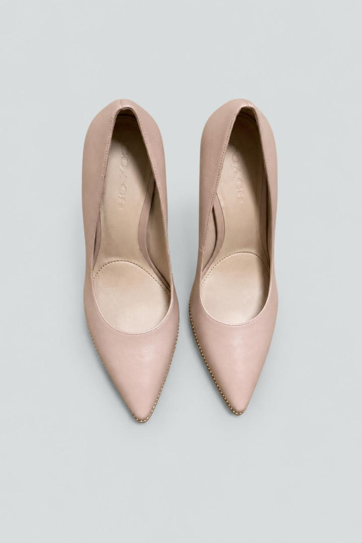 Samantha Leather Pumps - Pale Blush - Heels