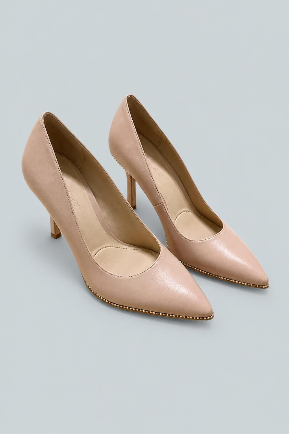 Samantha Leather Pumps - Pale Blush - Heels
