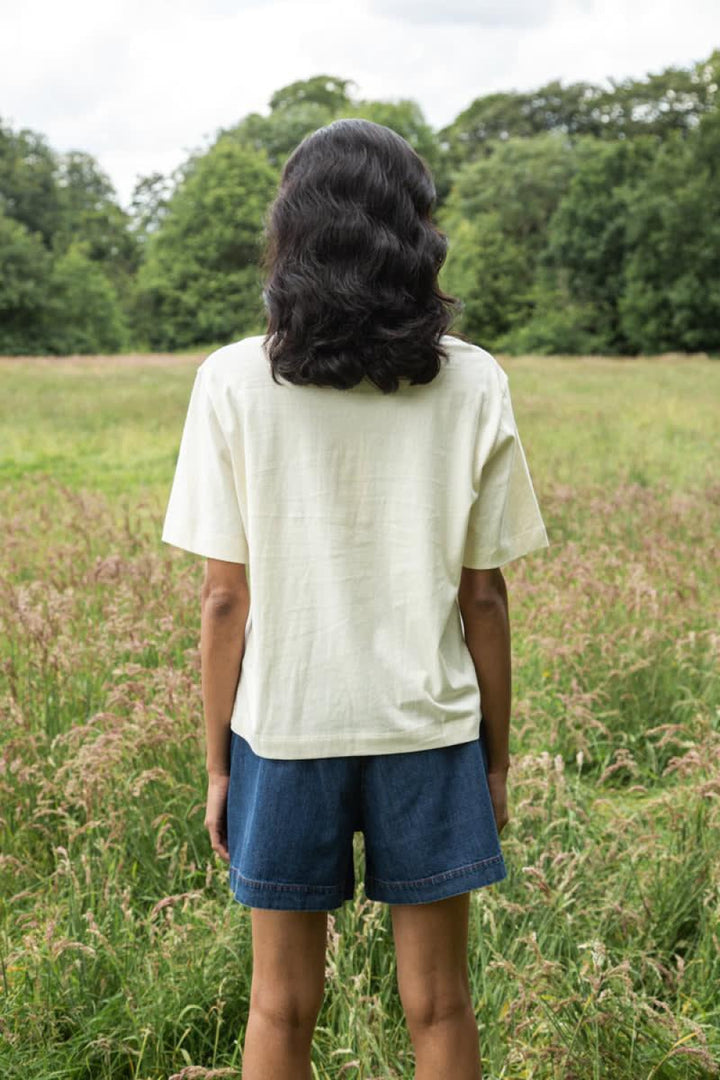Samira Organic Cotton Top - White - T-shirt