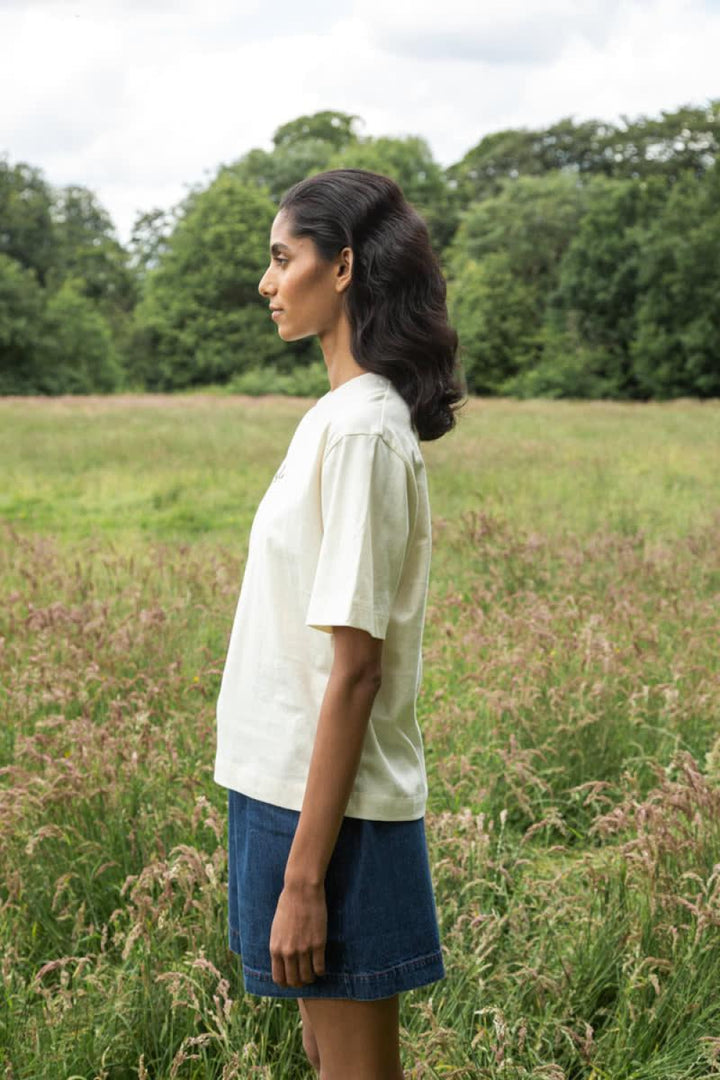 Samira Organic Cotton Top - White - T-shirt