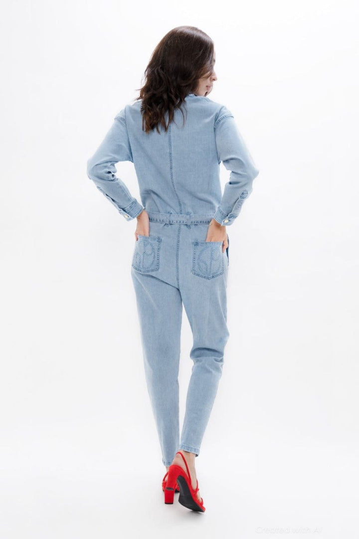 San Francisco Denim Boilersuit - Sky - Jumpsuit