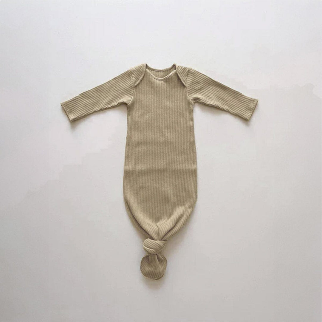 The Ribbed Sleep Gown - Sand Bodysuits + Onesies The Simple Folk 