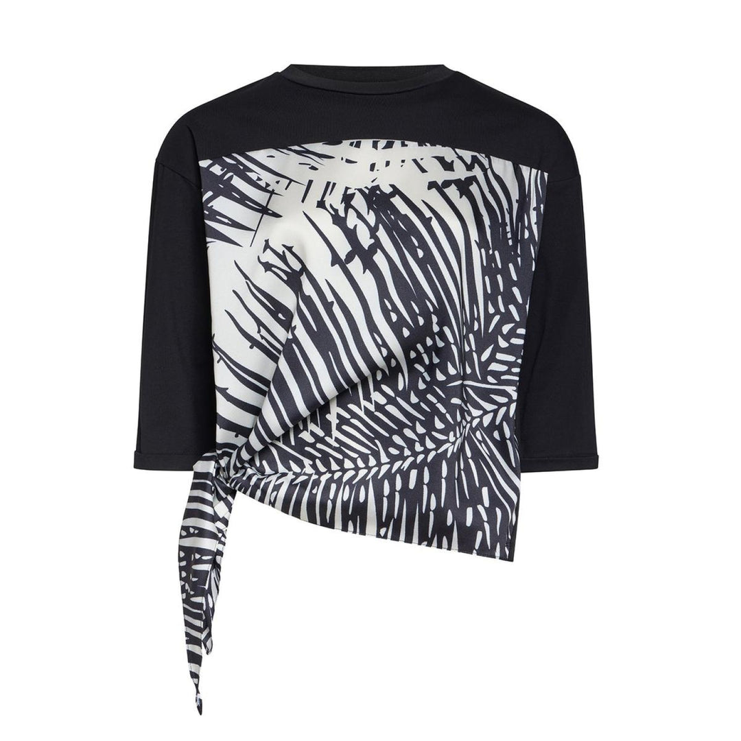 Sandra Top - Black Leaf - Shirt