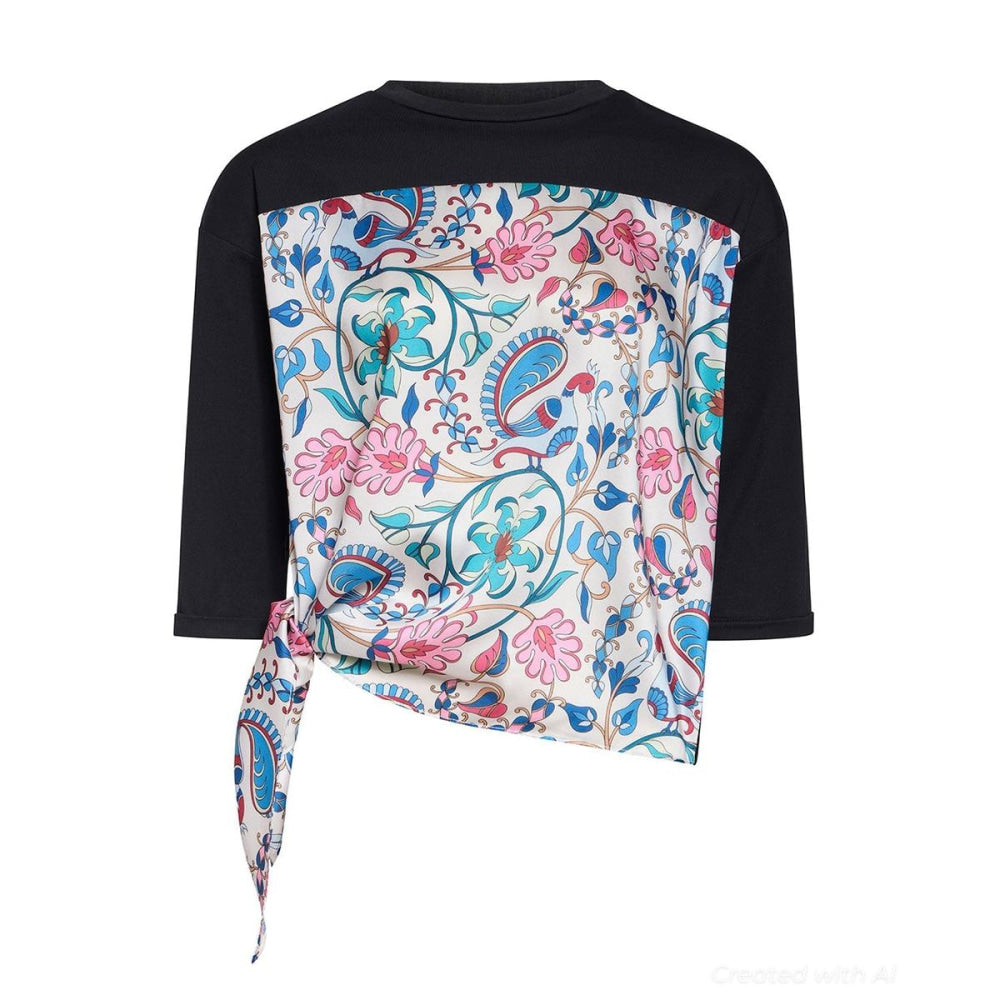 Sandra Top - Black Paisley - Shirt
