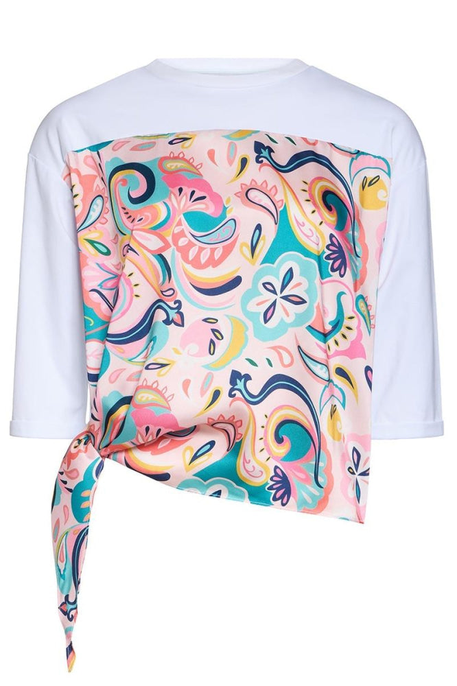 Sandra Top - White Paisley - Blouse
