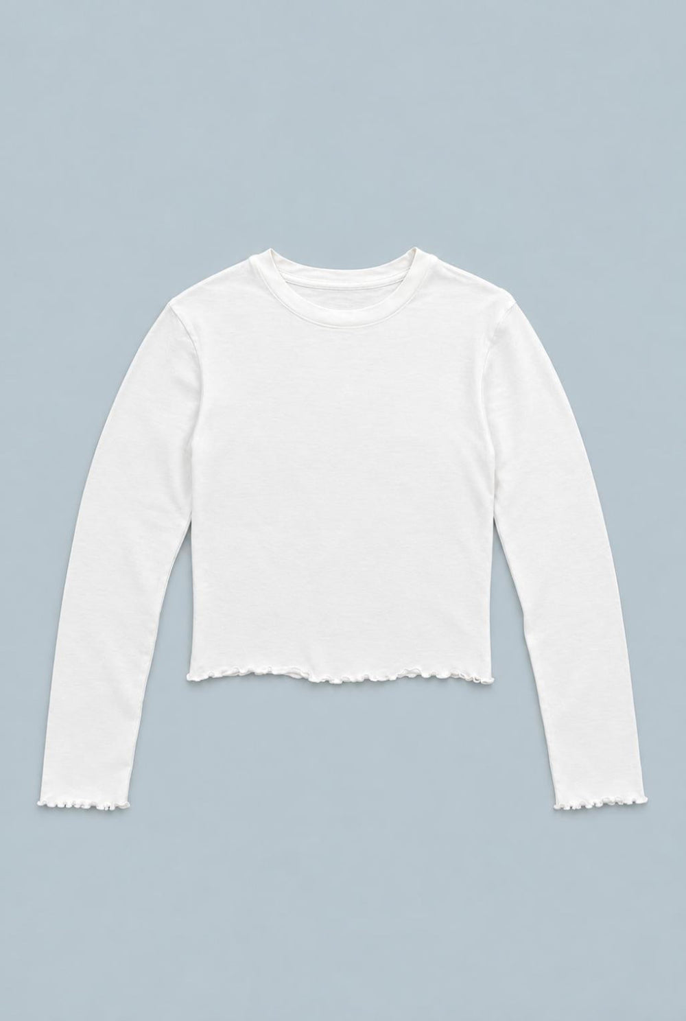 Sara Long Sleeve Top - White - Shirt