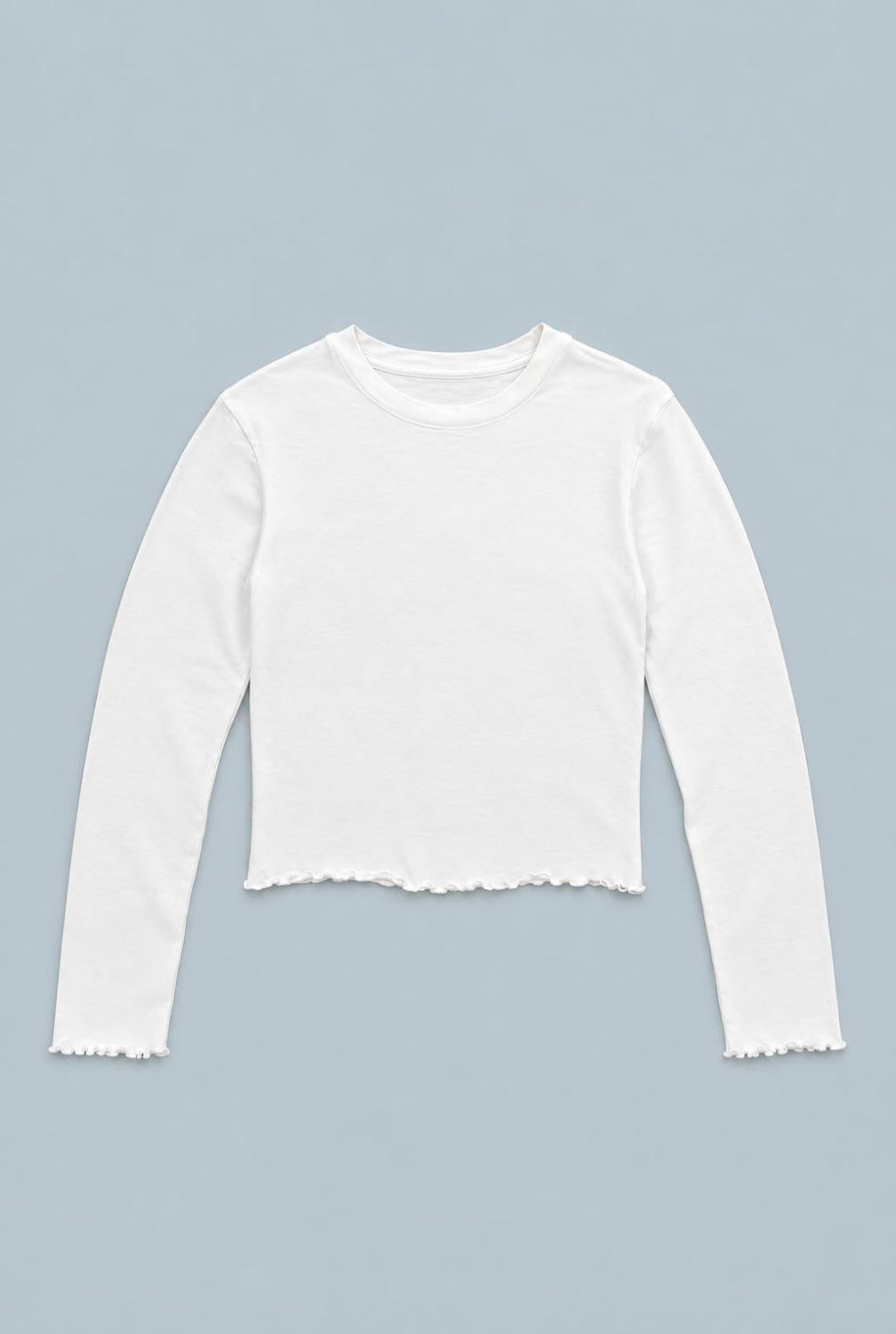 Sara Long Sleeve Top - White - Shirt