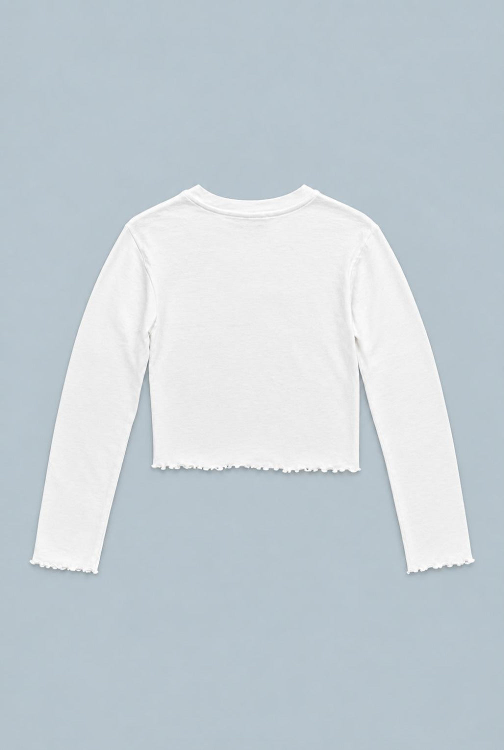 Sara Long Sleeve Top - White - Shirt