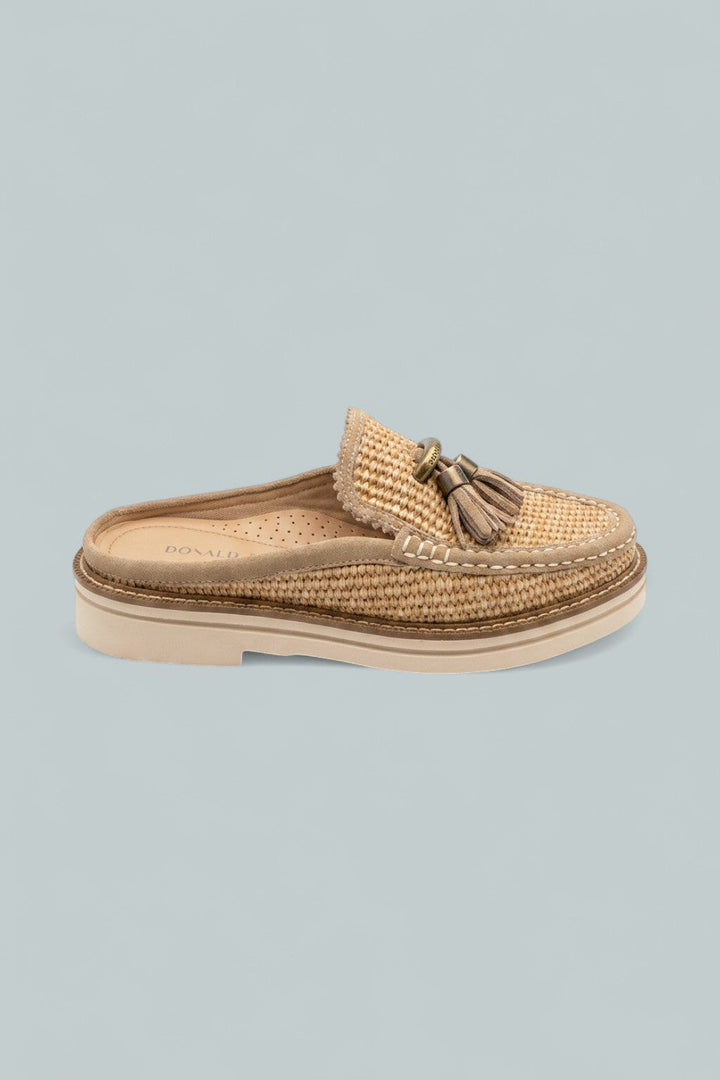 Tassel Mule Loafers - Tobacco