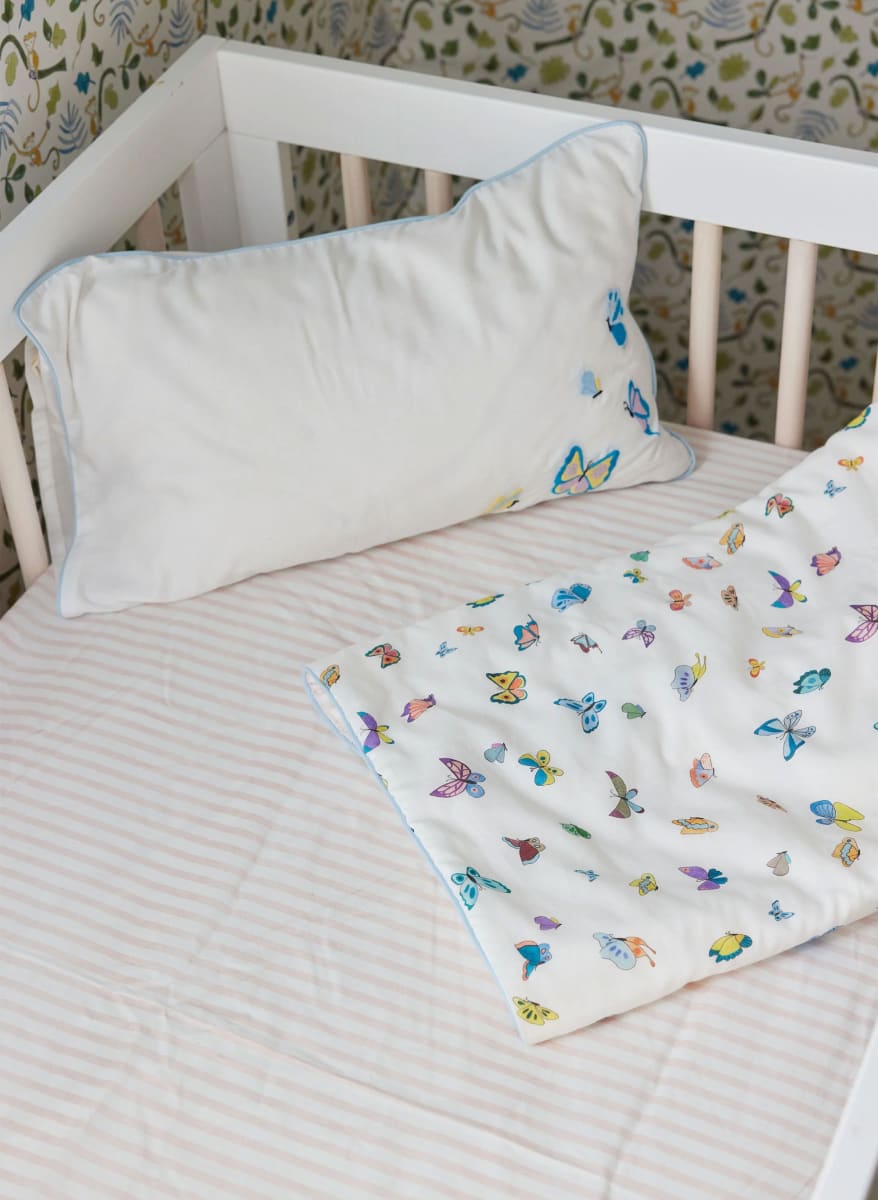 Crib Sheet - Pink & White Striped
