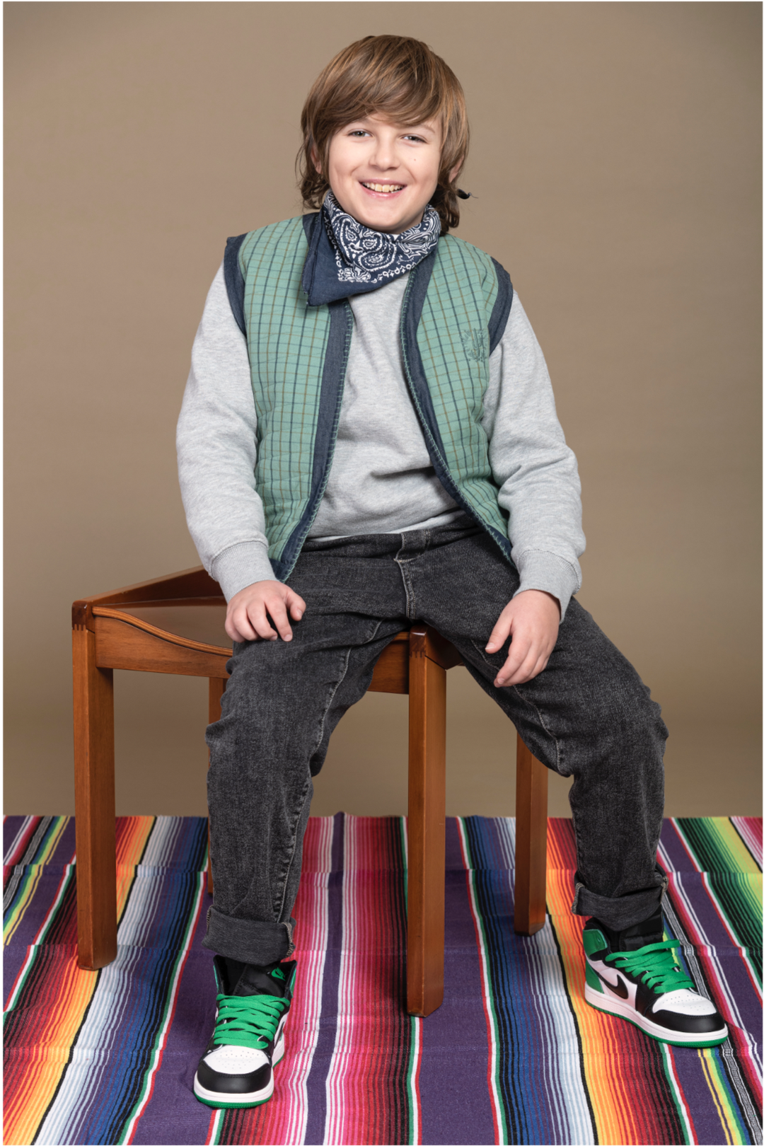 Children's Vest - Celadon Green