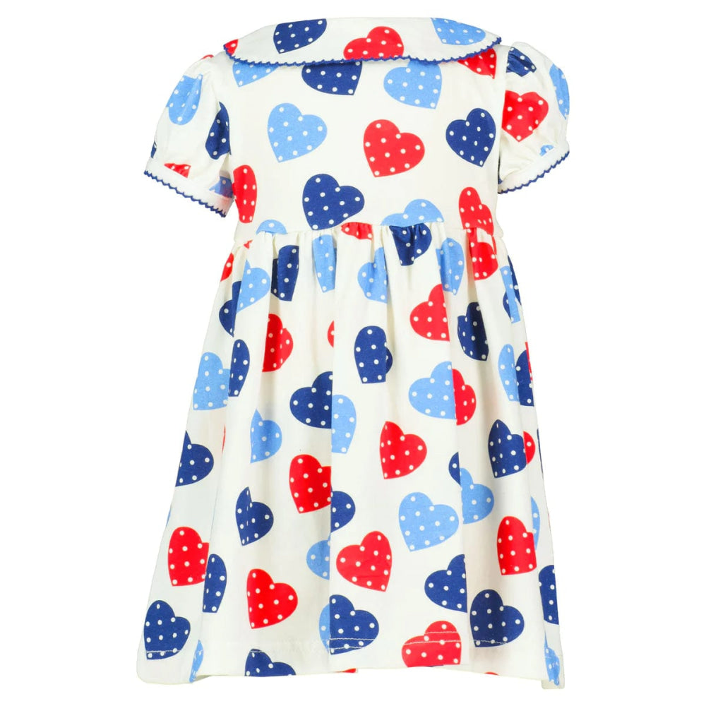 Scatter Heart Jersey Dress - Dresses