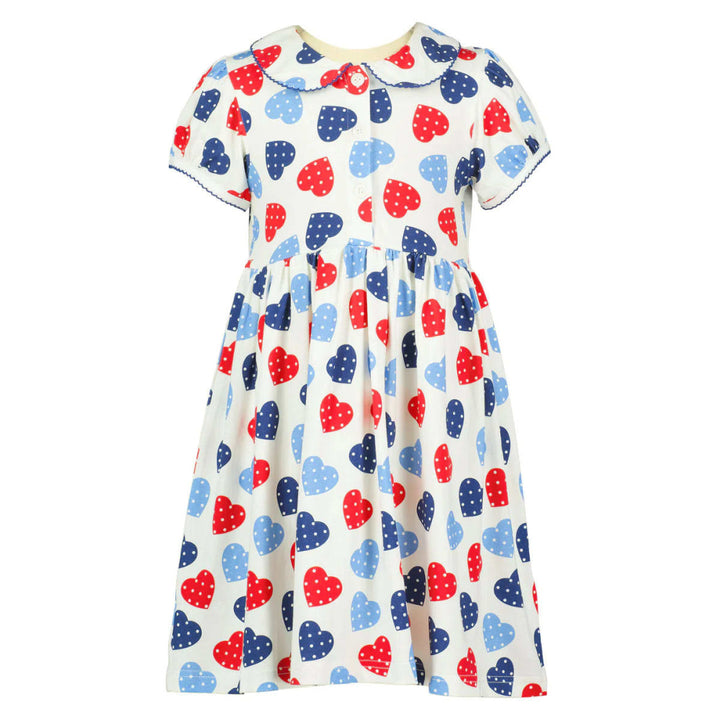 Scatter Heart Jersey Dress - Dresses
