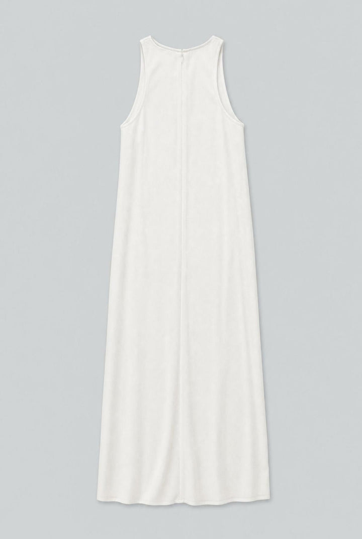 Scoop-Neck Sablé Dress - Macadamia - Dresses