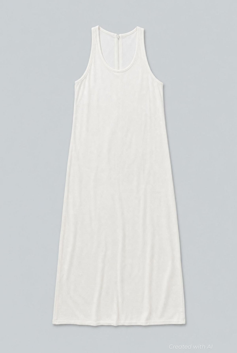 Scoop-Neck Sablé Dress - Macadamia - Dresses