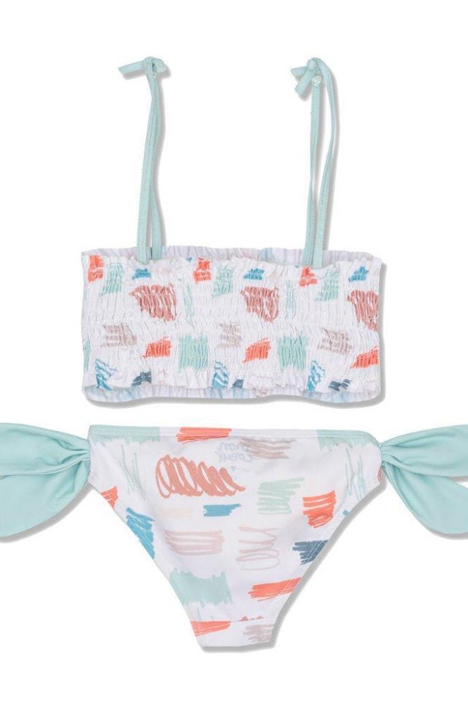 Scribble Girl Bikini - Natural / Scribble - Two Piece Swim