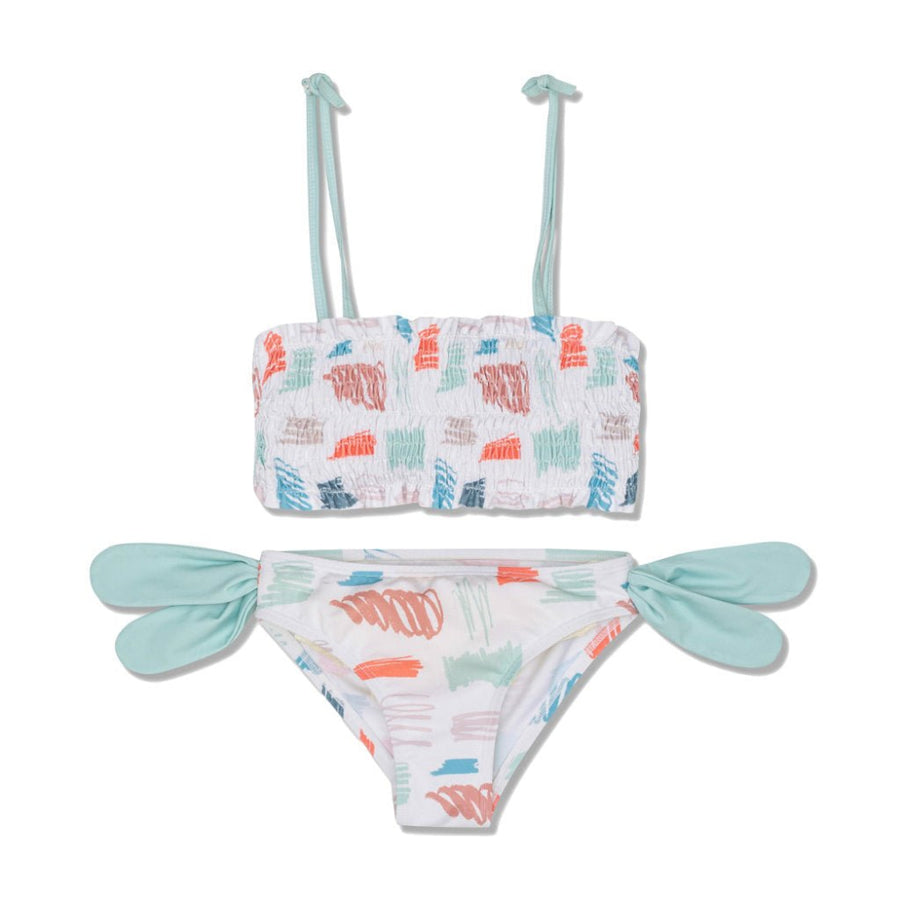 Scribble Girl Bikini - Natural / Scribble - Two Piece Swim