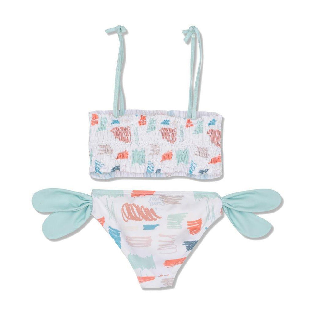 Scribble Girl Bikini - Natural / Scribble - Two Piece Swim