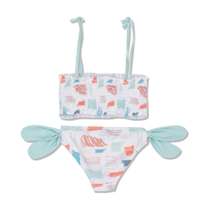 Scribble Girl Bikini - Natural / Scribble - Two Piece Swim