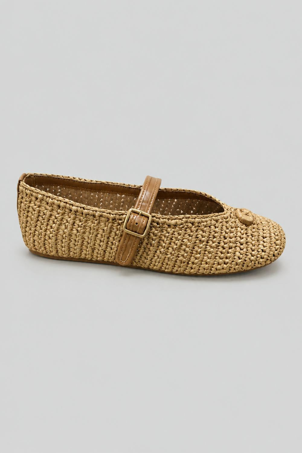 Sculpted C Mary Jane Flats - Natural Raffia - 6.5 - Mary Jane