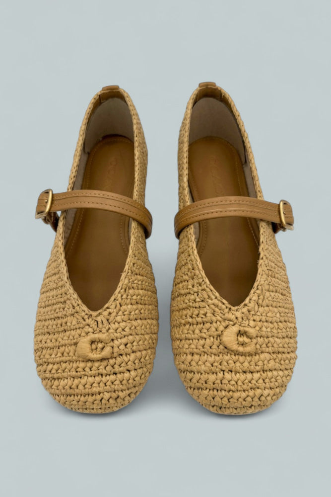 Sculpted C Soft Mary Jane Flats - Natural - 7.5 - Mary Jane