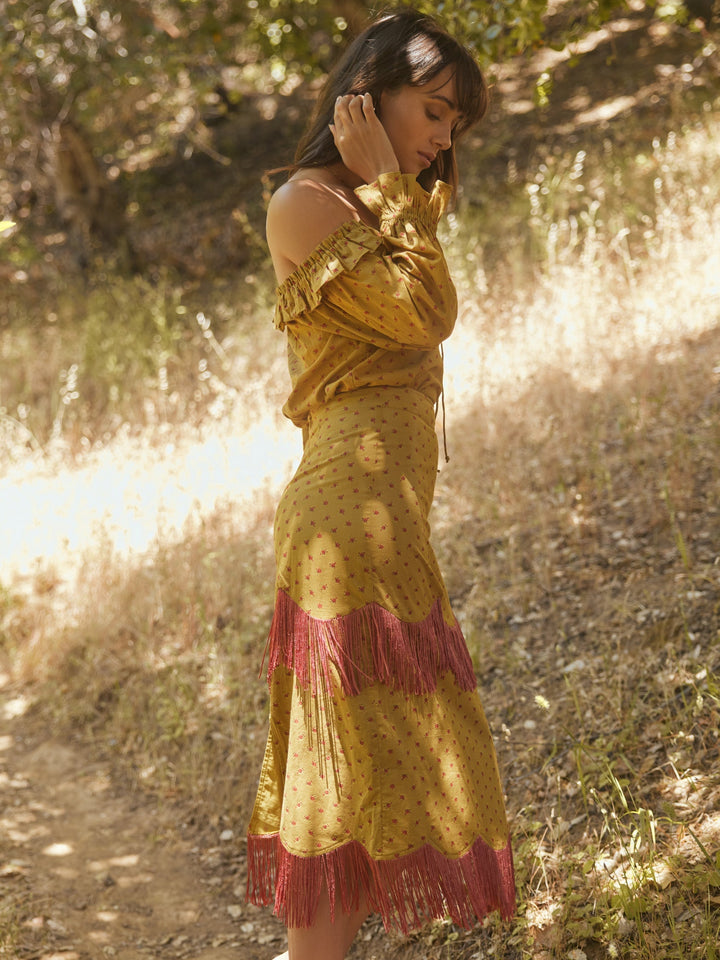 Liliana Peasant Top - Honeycomb/Mini Rose Floral