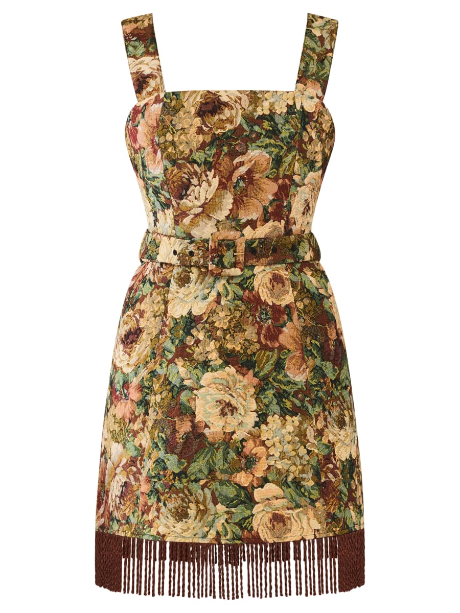 Sarah Bird Mini Dress - Flora Floral Jacquard