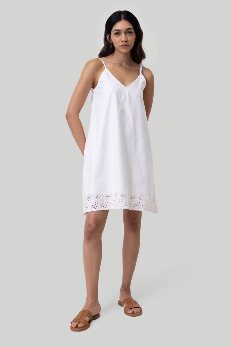 Short Tent Dress - Coconut White