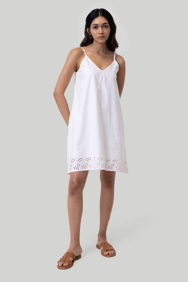 Short Tent Dress - Coconut White