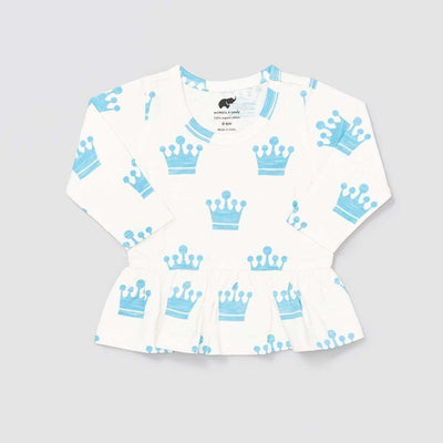 Long Sleeve Peplum Top - Prints Charming